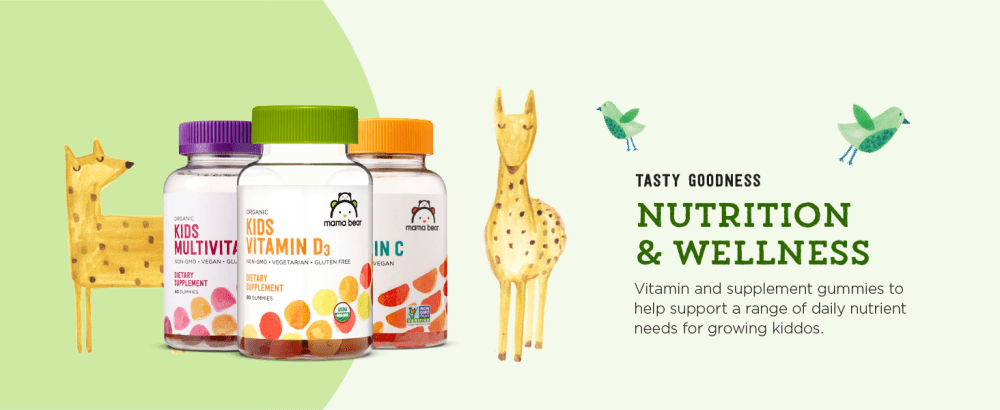 mama bear tasty goodness nutrition and wellness vitamins and supplement gummies for growing kids